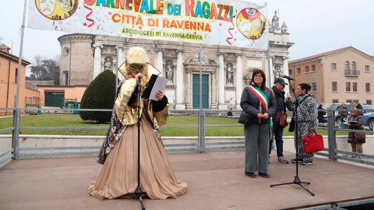 Il palco del Carnevale dei Ragazzi (foto Massimo Fiorentini)