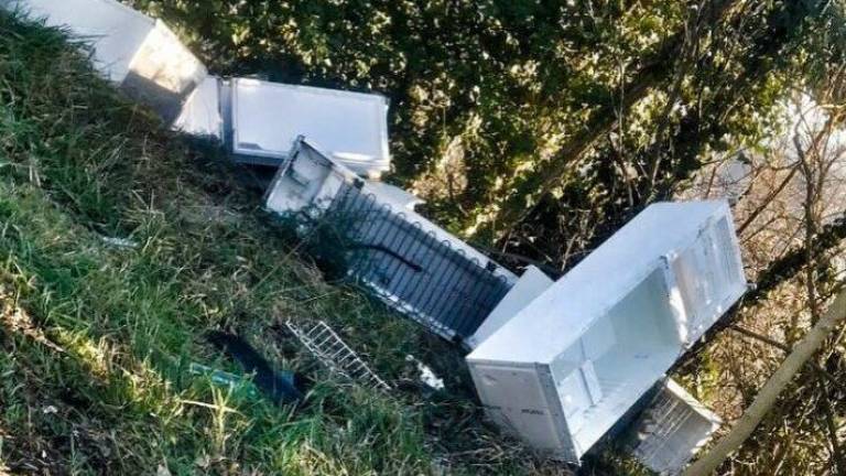 Dieci carcasse di frigorifero lasciate per strada: denunciato 36enne di Savignano