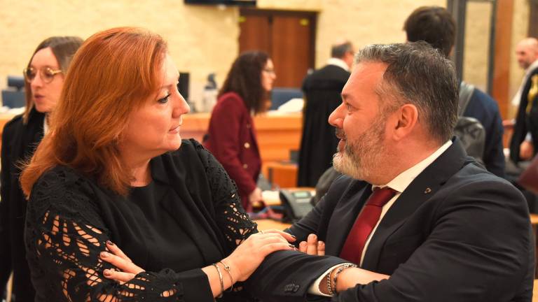 Chiara e Giacomo Saponi, i figli di Pierina, testimoni durante la scorsa udienza