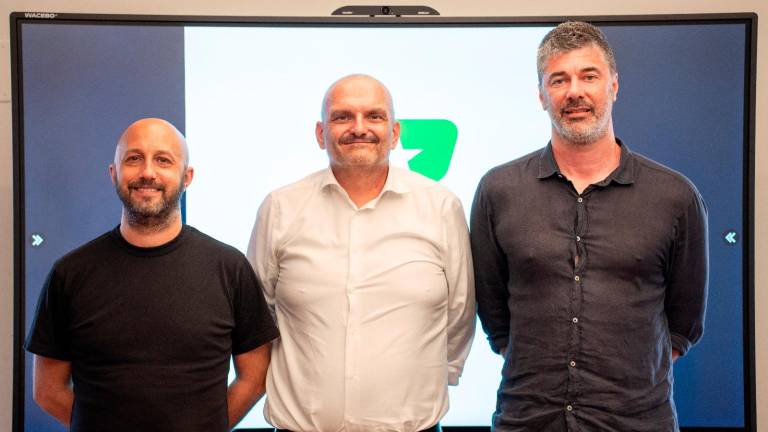 Il tecnico Pansa, il diesse Andrea Baccarini e il direttore tecnico Malaventura