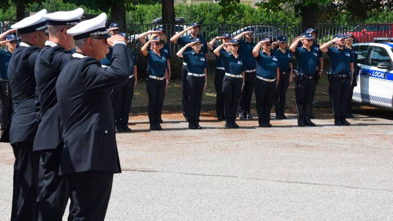 Rimini, l’omaggio della Polizia Locale all’agente Francesco Imprezzabile VIDEO GALLERY