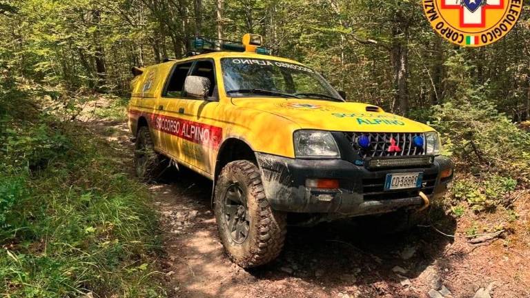 Uno dei mezzi del Soccorso Alpino di Monte falco