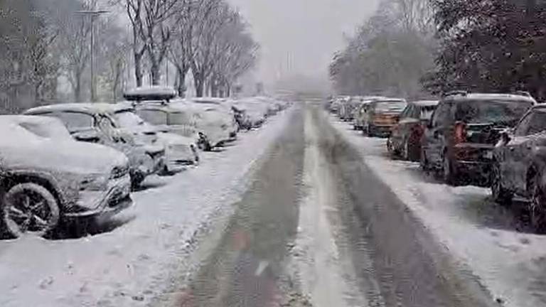 Forlì, bufera di neve di primavera: problemi alla circolazione, preoccupazione per i frutteti VIDEO