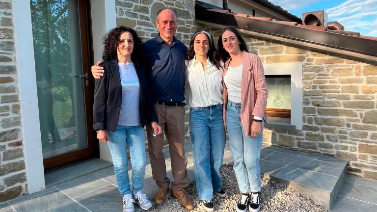 Erika Rossi con la famiglia
