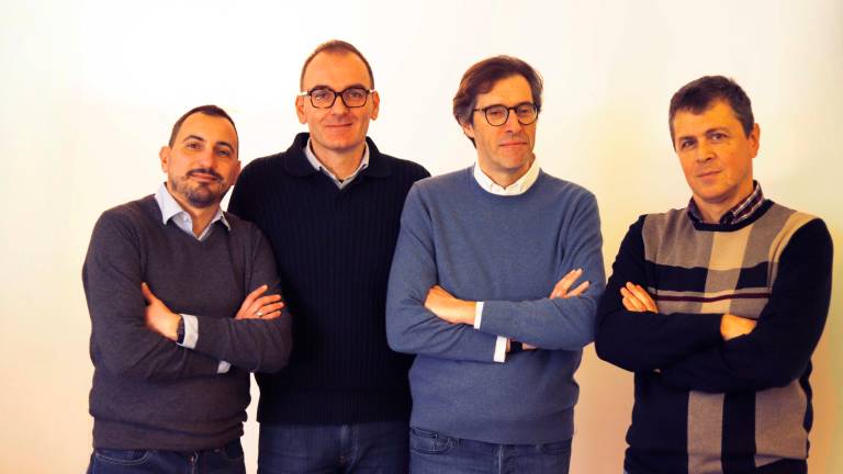 Da sinistra Diego Furlani, Simone Prioli, Marco Mazza e Michele Costantini