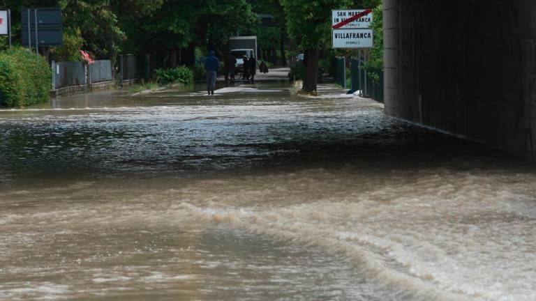 L’esondazione del fiume Montone a Villafranca