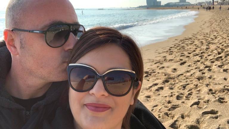 Massimo Rebecchi con la moglie