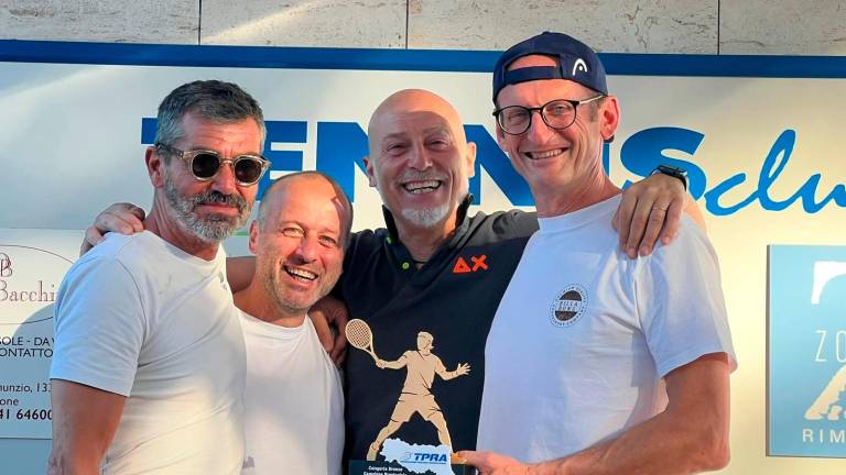 Da sinistra Davide Silvagni, Enea Venturini, Fulvio Ruggero ed Andrea Bracci