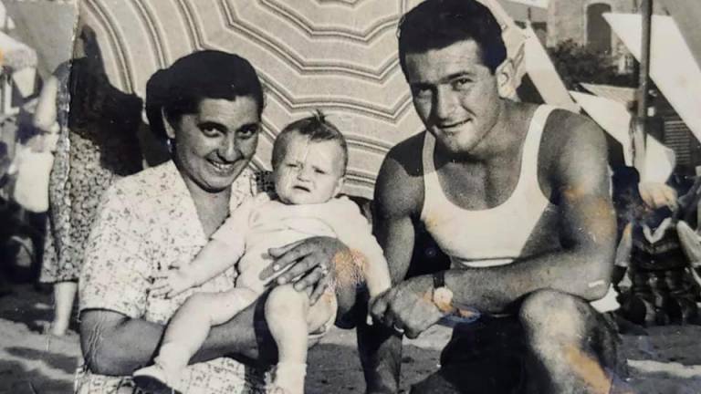 Con la moglie Angelina e la figlia Lorenza