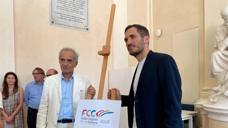 I sindaci di Forlì Zattini e di Cesena Lattuca