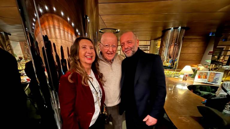 Massimo Boldi ospite alla festa di Natale di Rinaldini Pastry VIDEO