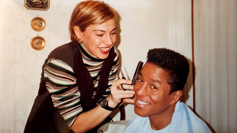 Angelica Martini con Jermaine Jackson fratello di Michael