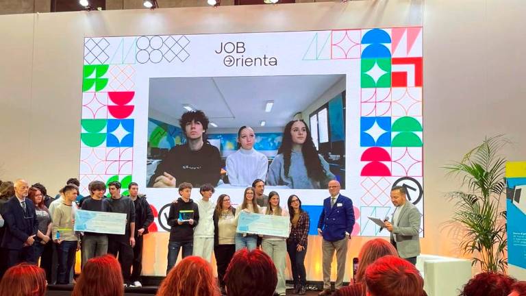 Un momento della premiazione alla fiera di Verona