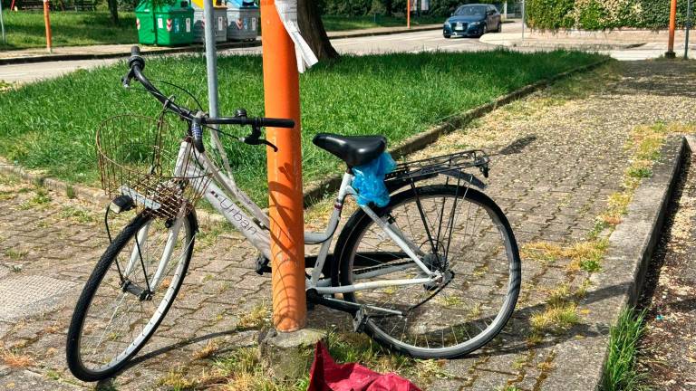 La bicicletta della vittima