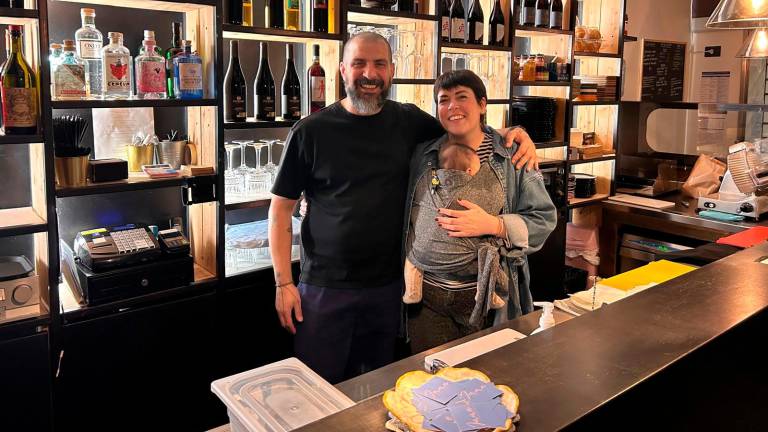 Carmelo Riganò con la compagna Giorgia e la piccola Luce