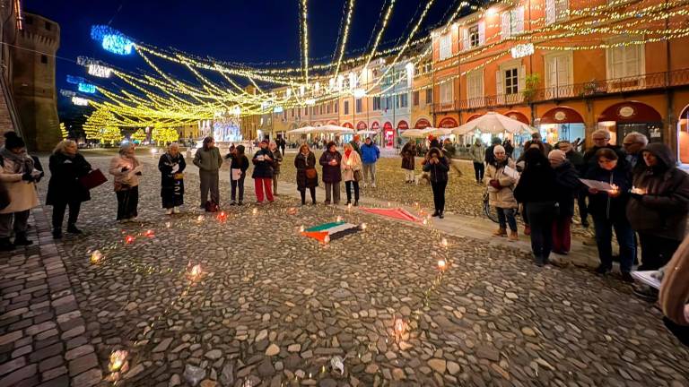 Il cuore di luci formato in piazza del Popolo