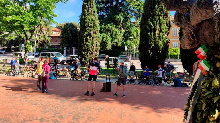 Il raduno per la partenza