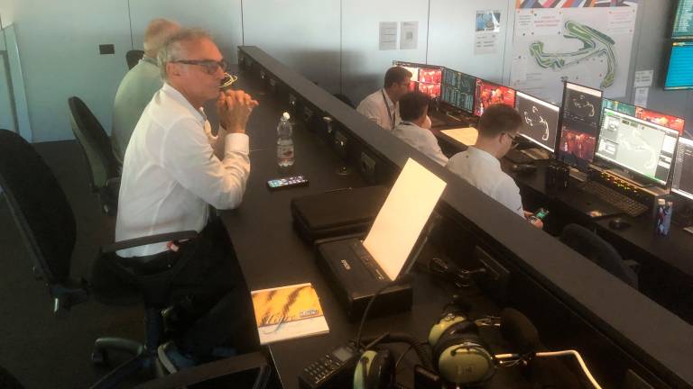 Franco Uncini assiste alle prime prove libere della MotoGp di ieri