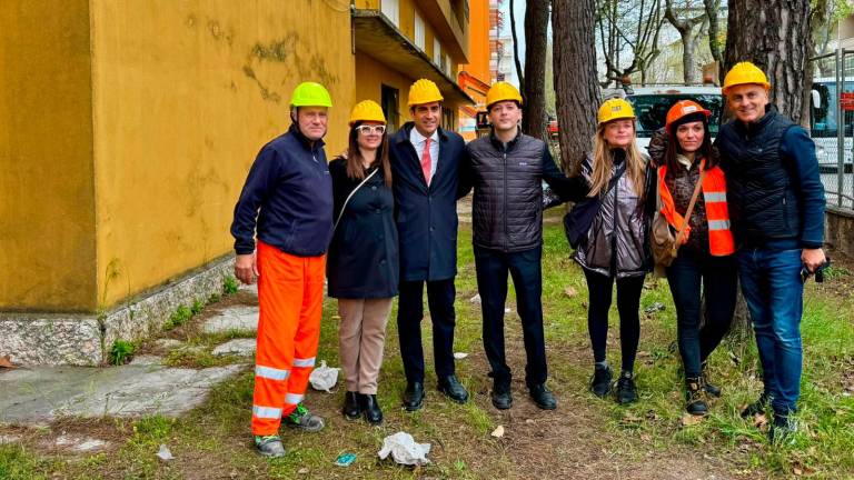 Il sopralluogo di oggi al cantiere