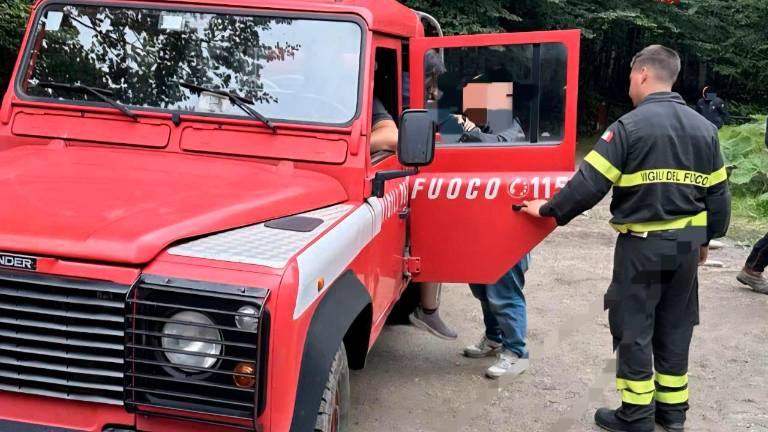 I vigili del fuoco intervenuti nel Parco nazionale