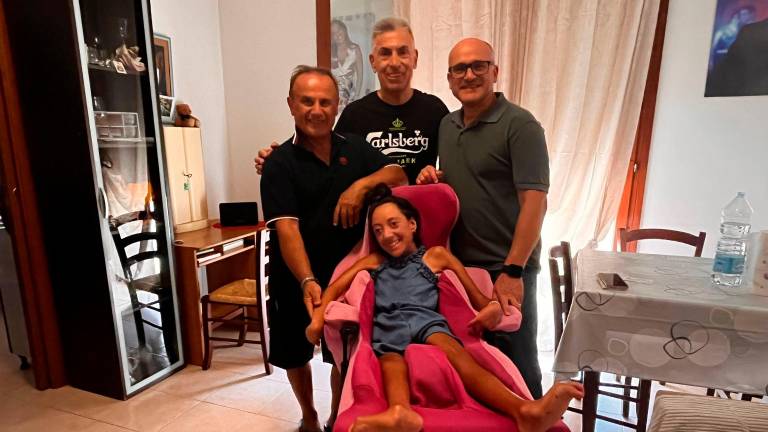 Giada Marselli con i volontari del Comitato di Zona di Cannucceto