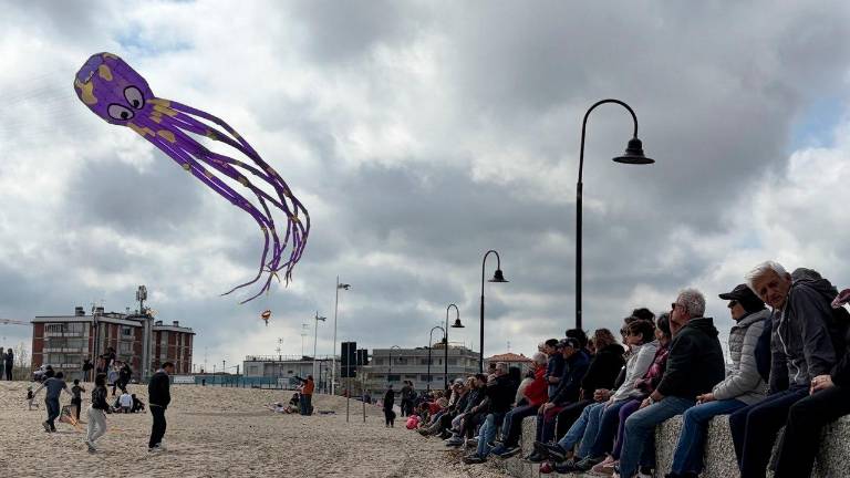 Gli aquiloni in spiaggia e, nelle foto successive, la festa a Marina (foto Fiorentini)