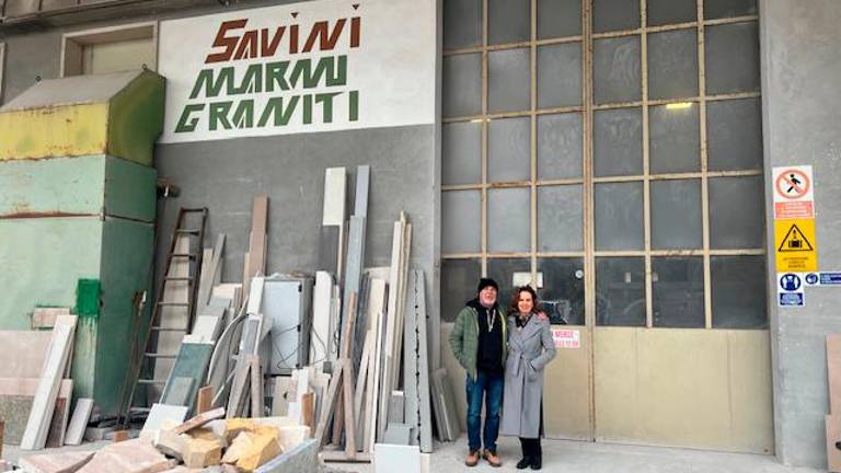 Michela Savini con il marito Luciano