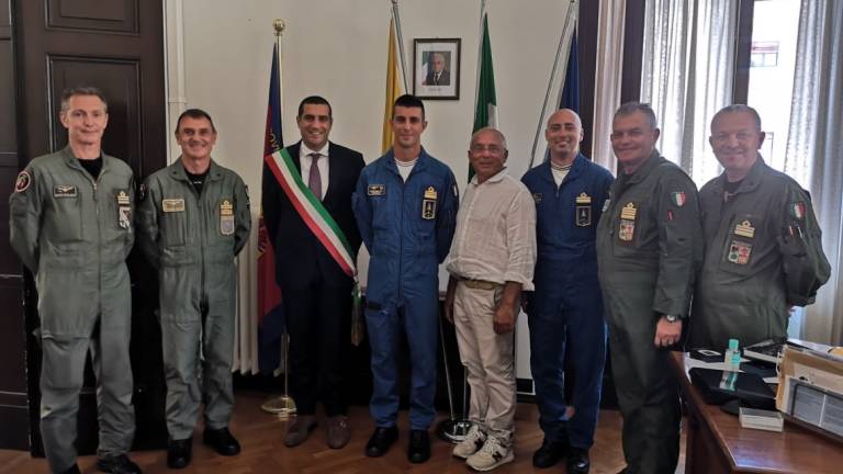 Il sindaco di Ravenna incontra le Frecce Tricolori