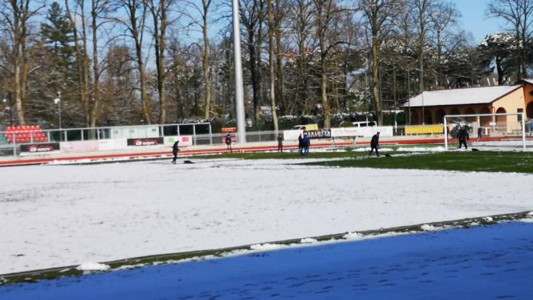 Calcio C, rinviata Imolese-Fano causa neve, impraticabile il Galli