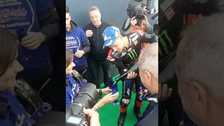 MotoGp, il brindisi di Fabio Quartararo / VIDEO