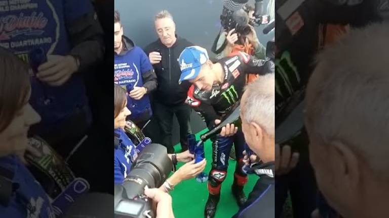 MotoGp, il brindisi di Fabio Quartararo / VIDEO