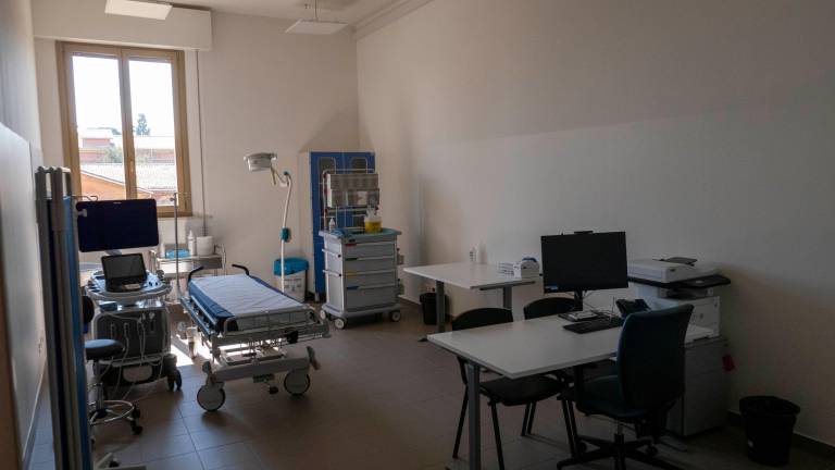 L’interno di un ambulatorio alla casa della comunità dell’ospedale vecchio (foto mmph)