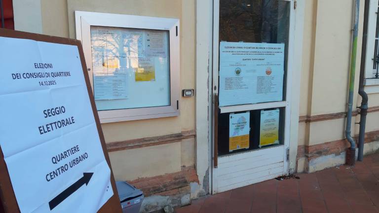 Uno dei seggi allestiti