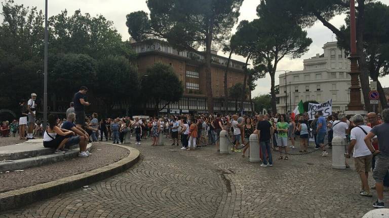 Forlì, manifestazione contro il green pass FOTO