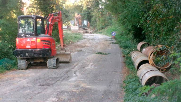 Longiano, partiti i lavori per cancellare le frane nelle vie Felloniche e Belvedere