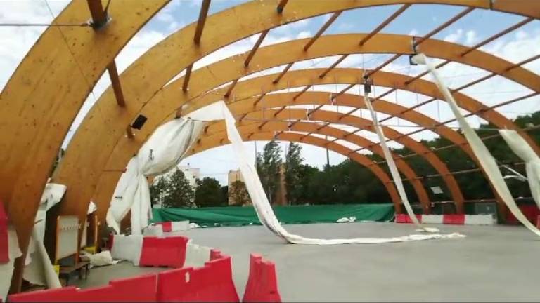 Vento a Imola, Pala Genius completamente scoperchiato VIDEO GALLERY