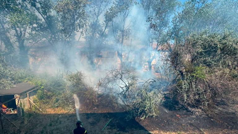 L’incendio vicino alla colonia