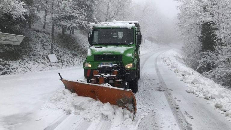 Cesena, in collina attivata la pulizia delle strade dalla neve