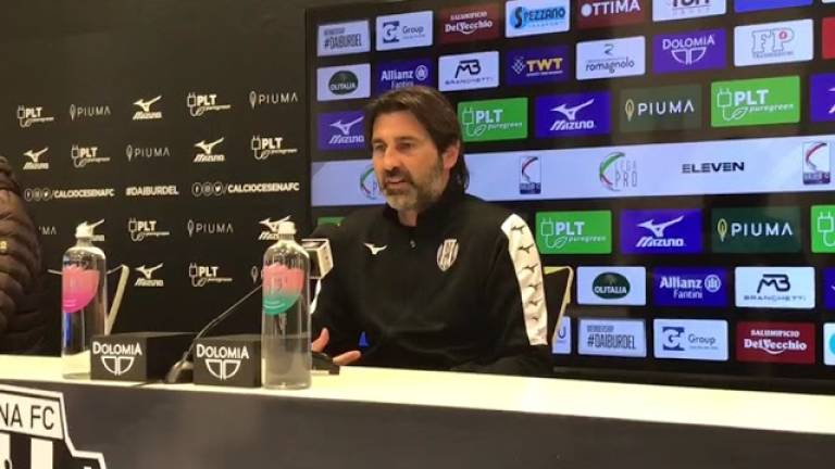 Calcio C, Viali: A Siena niente calcoli, voglio il Cesena visto con la Carrarese / VIDEO
