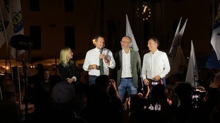 Comizio a Cesenatico per Matteo Salvini a sostegno di Buda