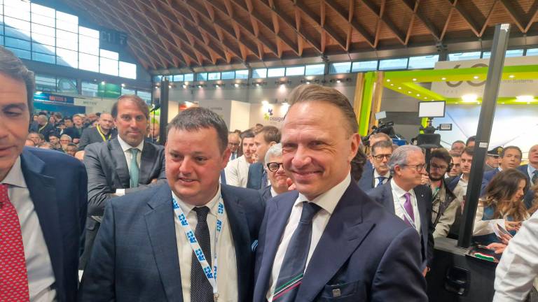 Il ministro dell’Agricoltura Francesco Lollobrigida oggi a Macfrut