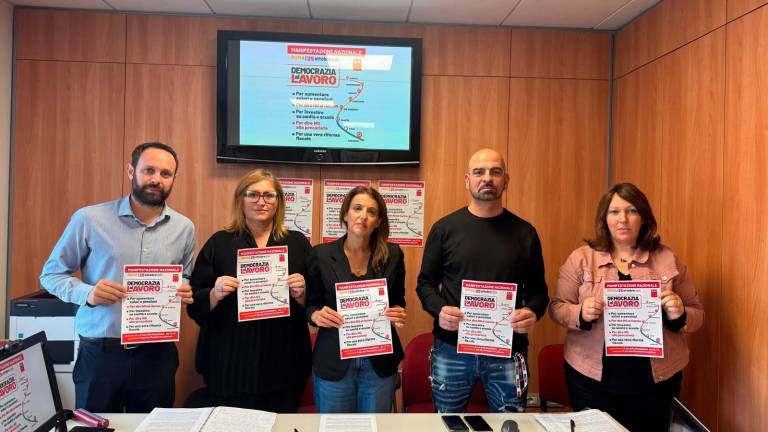 La segreteria della Cgil Forlì-Cesena