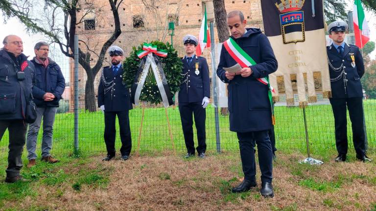 Un momento della commemorazione alla Fiorita