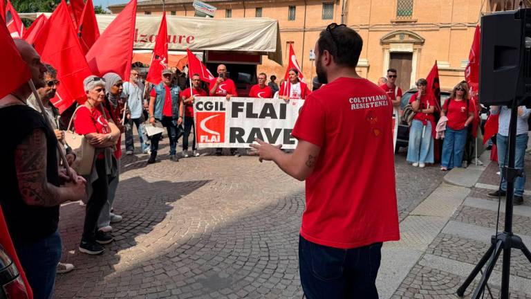 Il presidio di oggi a Forlì