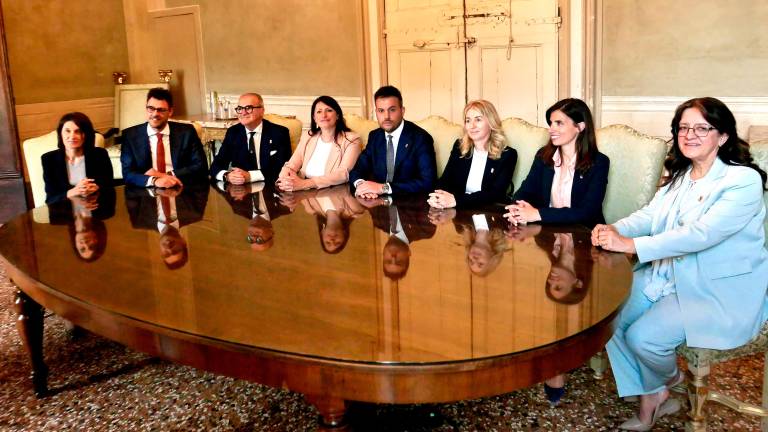 La nuova giunta di Marco Panieri (foto Mmph)