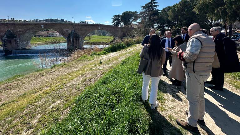 Le verifiche al Ponte Vecchio a Cesena