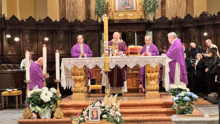 La concelebrazione di ieri alla basilica del Monte