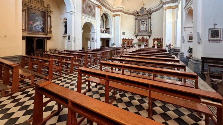 L’interno della chiesa di San Bartolo