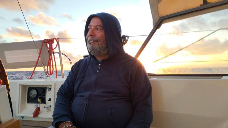 Mauro Gregorio in navigazione