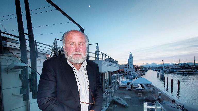 Pietro Palloni nel suo Club Nautico Rimini